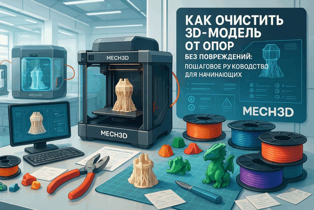 ак очистить 3D-модель от поддержек без повреждений: для новичков